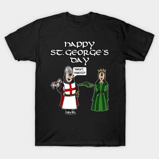 St George's Day England Dragon Princess English Funny T-Shirt